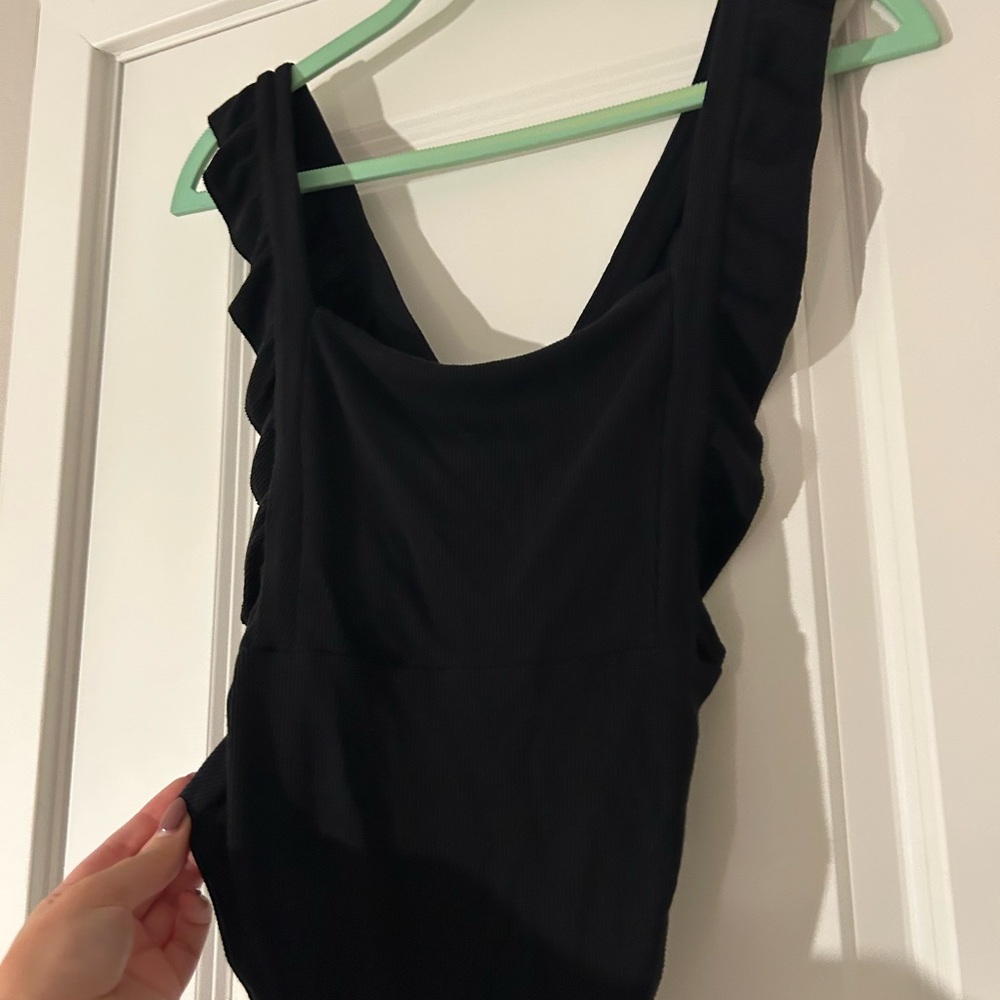 *NWT* Forever 21 Ruffle Thong Knit Bodysuit